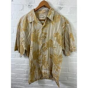 Tori Richard Men's Hawaiian CampVintage Shirt Pineapple Print MED (fits XL)